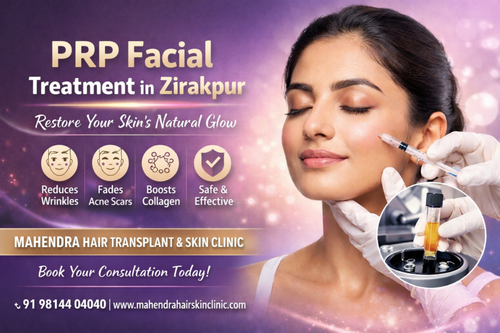PRP facial treatment in Zirakpur