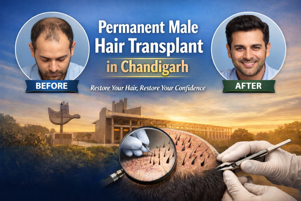 Permanent Male Hair Transplant in Chandigarh