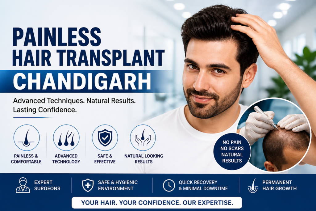 Painless Hair Transplant Chandigarh