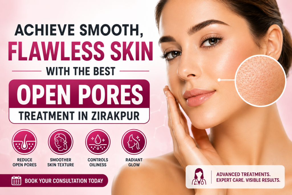 Open Pores Treatment in Zirakpur | Mahendra Skin Clinic