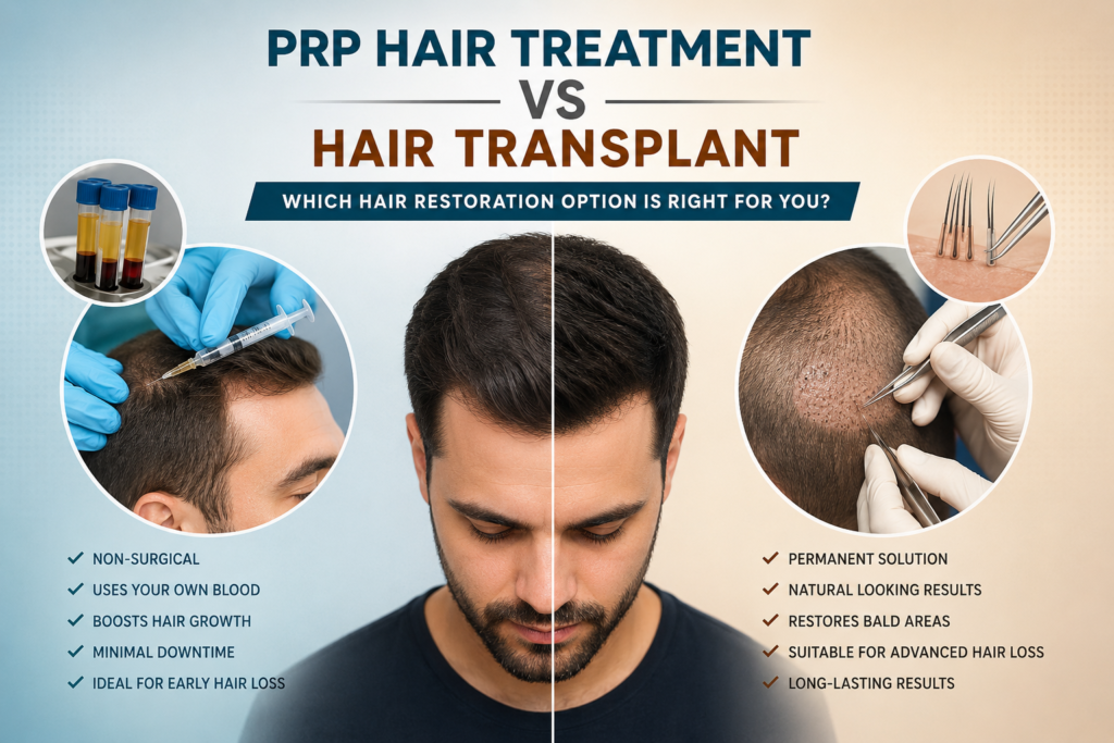 PRP Hair Treatment vs Hair Transplant | Mahendra Clinic