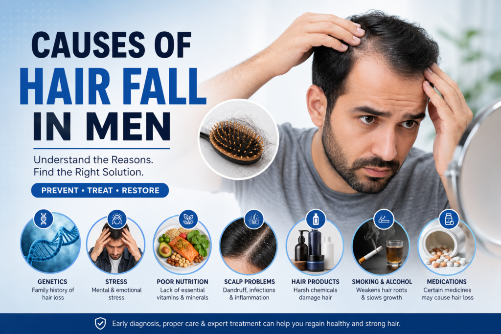 Causes of Hair Fall in Men